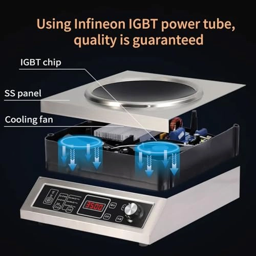 Commercial Desktop Induction Cooker - 3500W Stainless Steel 8-level