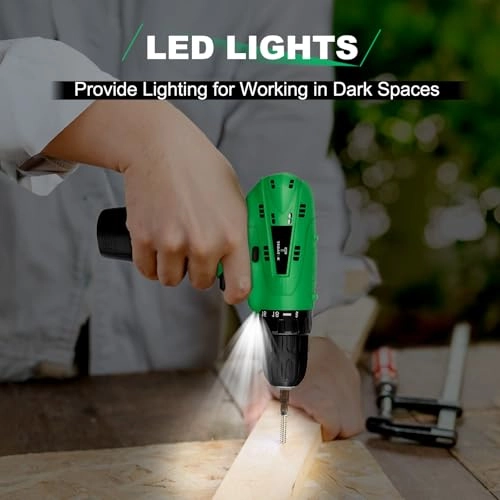 Cordless Drill Set - 1500 Milliamp Hours 12 Volts