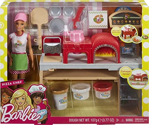Pizza Chef Doll and Playset - Plastic Ages 3+