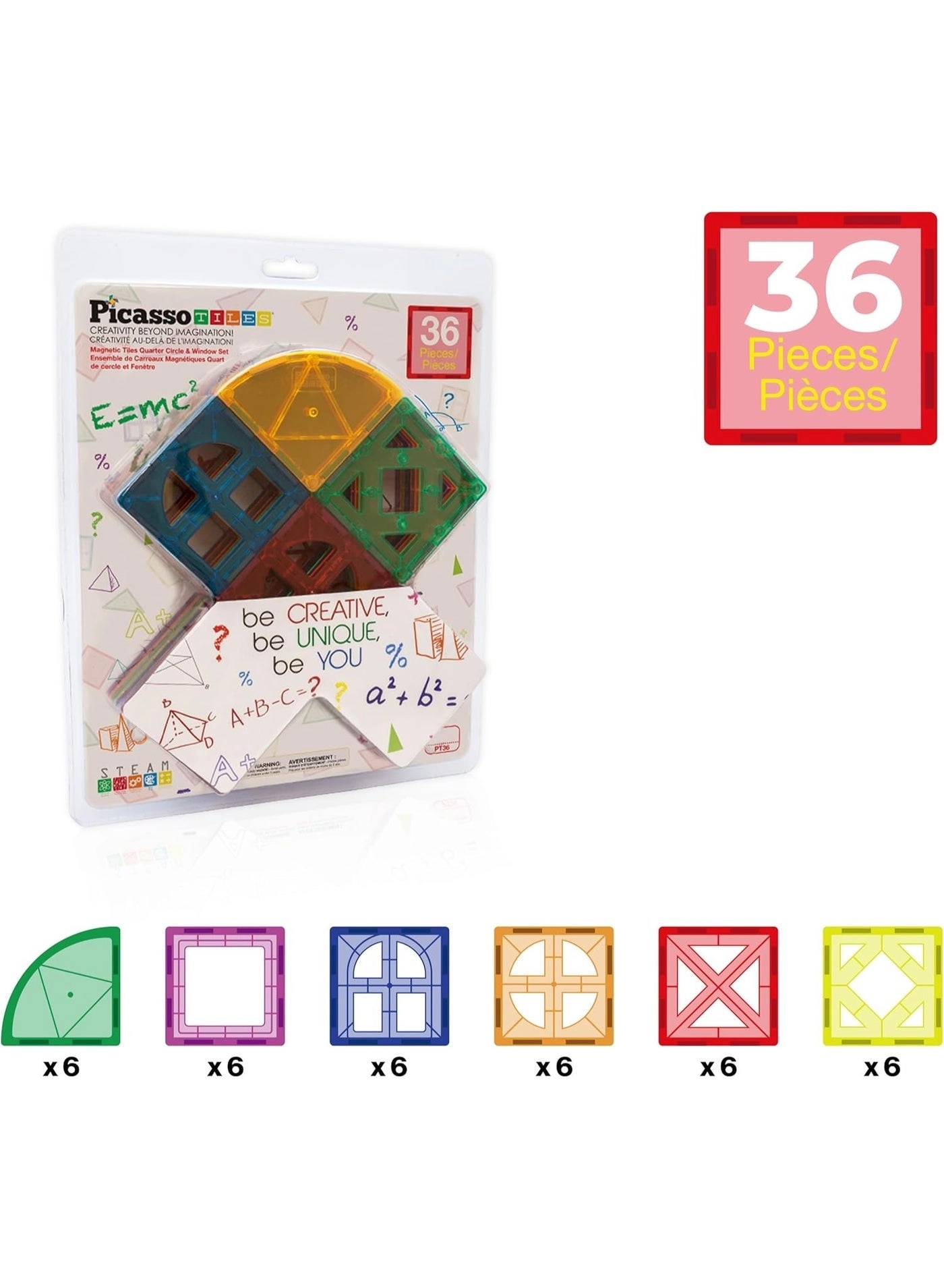 Magnetic Tile Rocket Set - 36 pcs