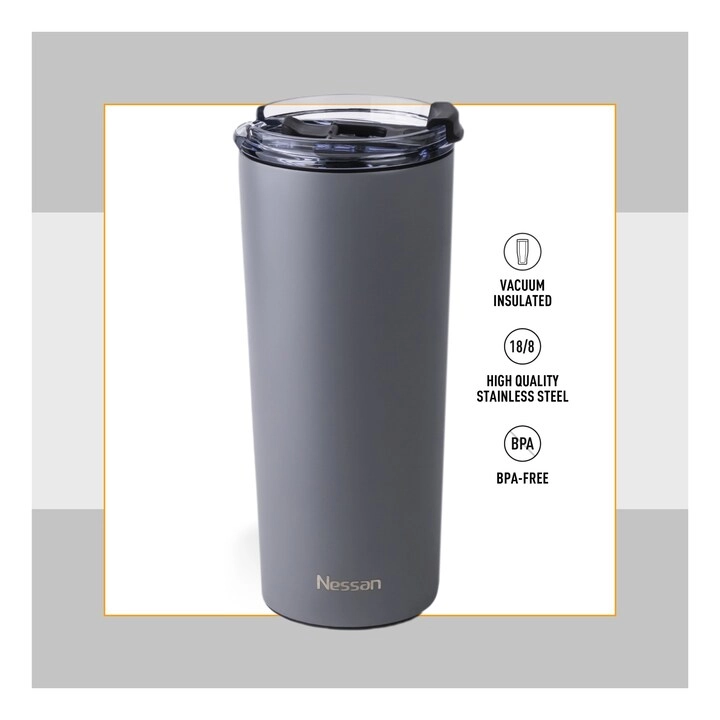 Stainless Steel Double Wall Vacuum Mug - 600ml