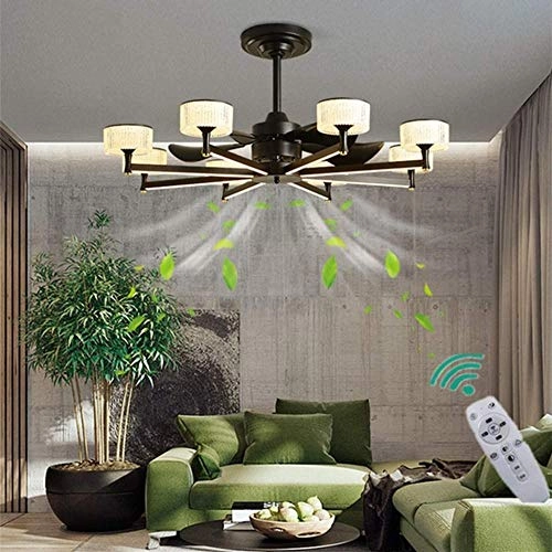 Crystal ceiling fan light - Tricolor