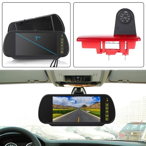 Rückfahrkamera+7''Rückspiegel - Night vision 1280 x 720 pixels