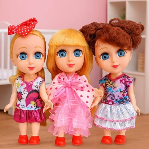 Cuties Doll - Pack of 3 6 Inches Vinyl