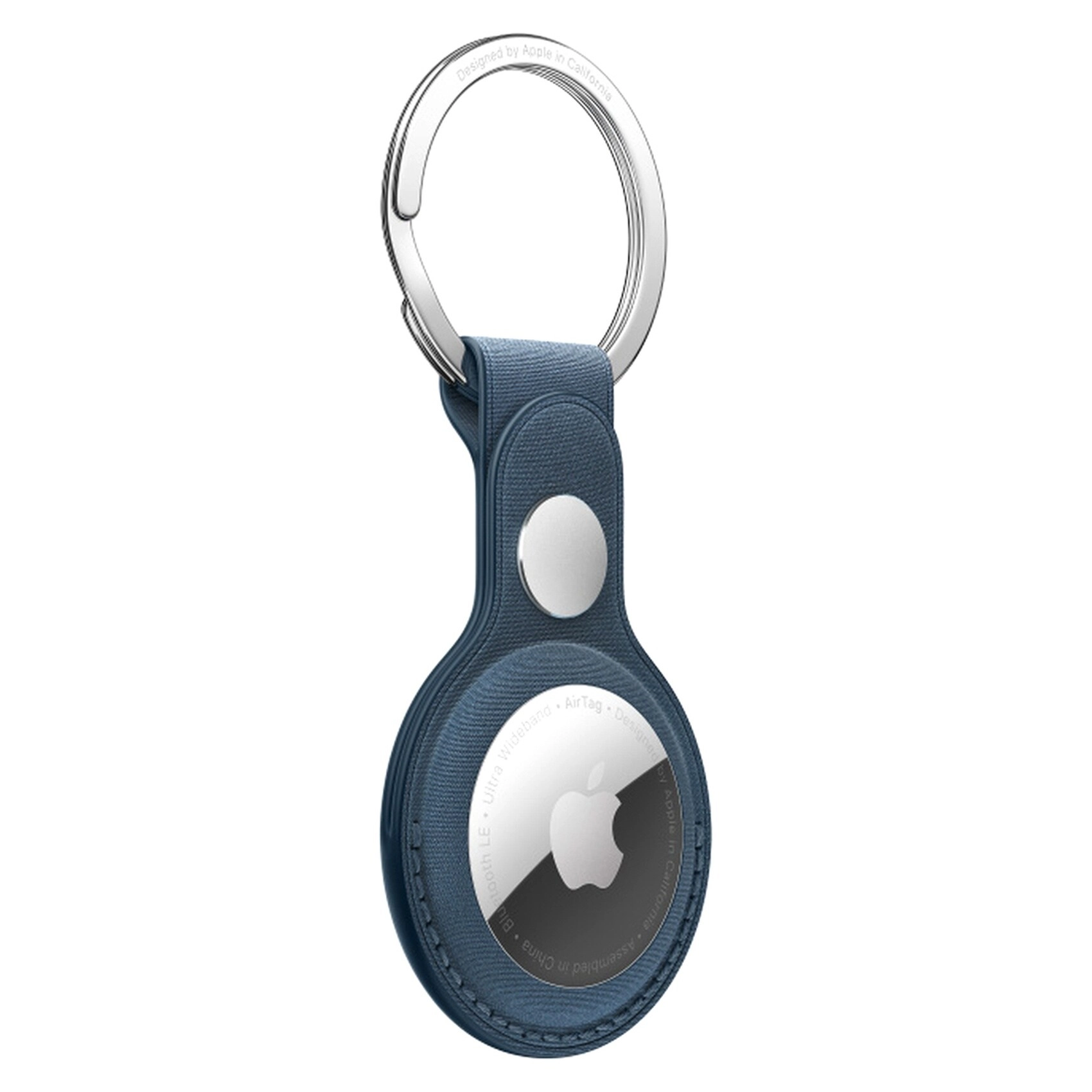 AirTag FineWoven Key Ring - Pacific Blue