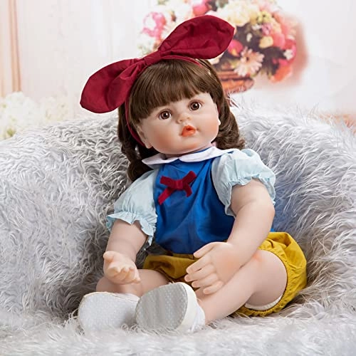 Reborn Baby Doll - 24 Inch Vinyl Cotton Body Pink Yarn Skirt Ages 3+