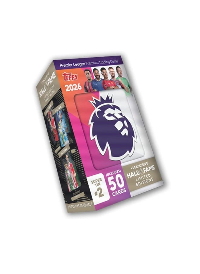 Topps Premier League 2026 - Debut Edition - Hall of Fame Super Tin #2 - 50pcs