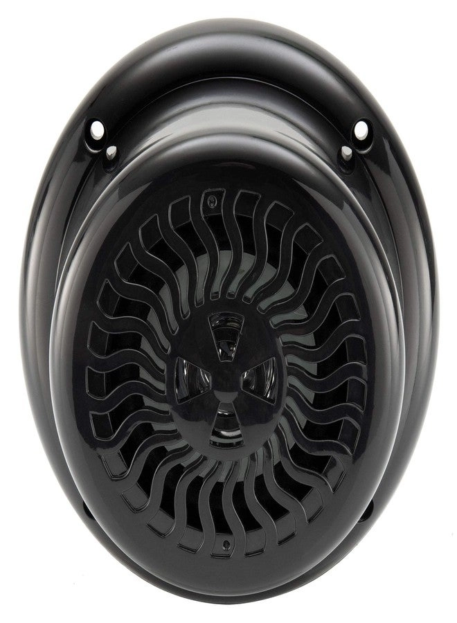 RV Flush Mount Speaker - 5.25" Black Wavy Blue LED Waterproof Pack