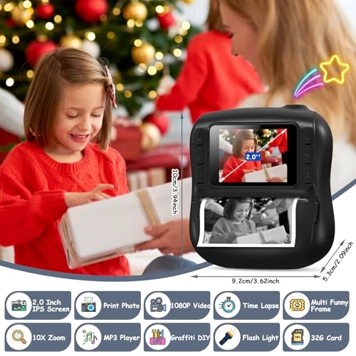 Kids Camera Instant Print - 32GB 14MP 1080P