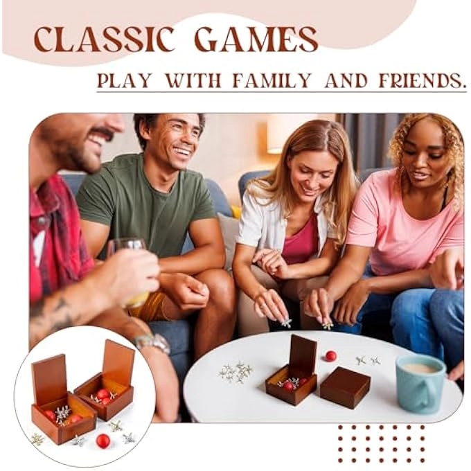 Metal Jacks - Vintage Keepsake Wooden Box with Balls Pack