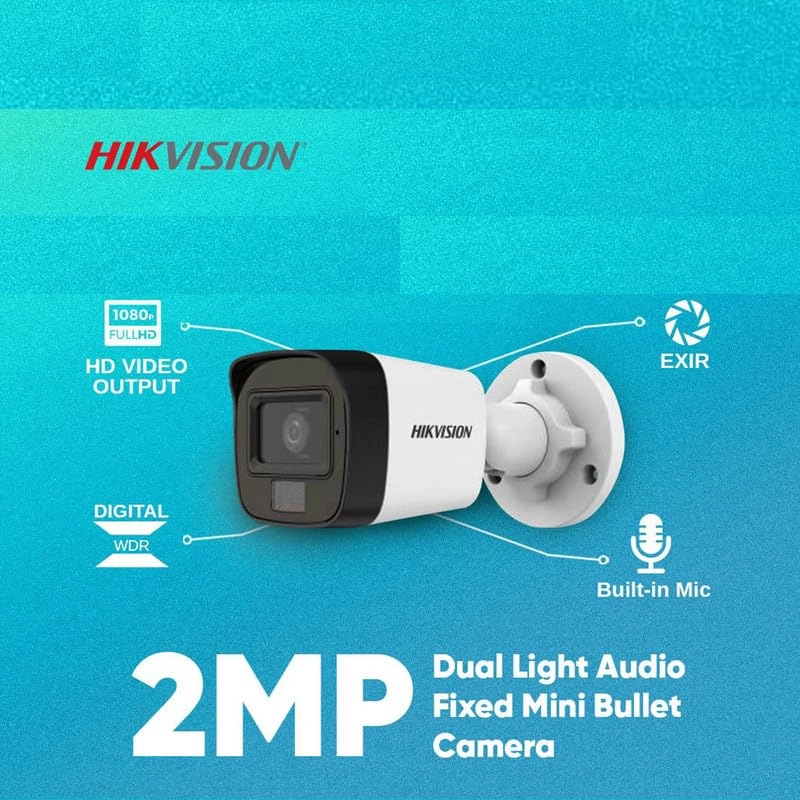 8 Channel DVR + 2MP Dual Light Dome Camera + 2MP Dual Light Bullet Camera - 2 TB