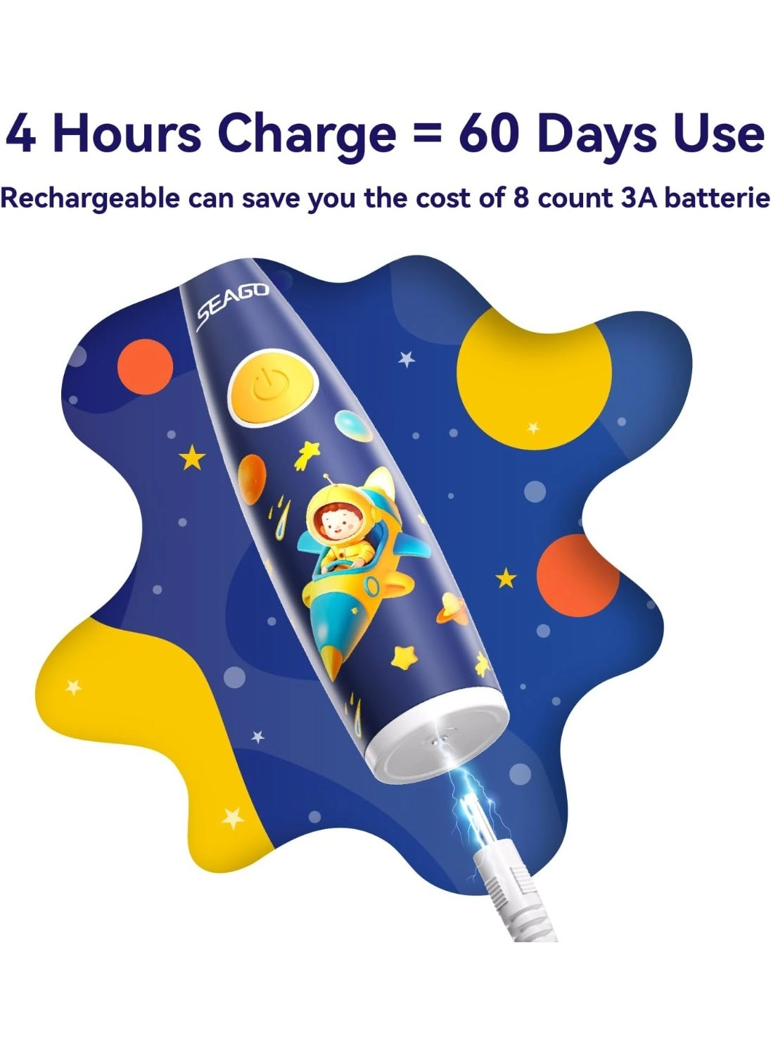 SG-2159 - 8 Soft Toothbrush Heads LED Light 2-Minute Timer