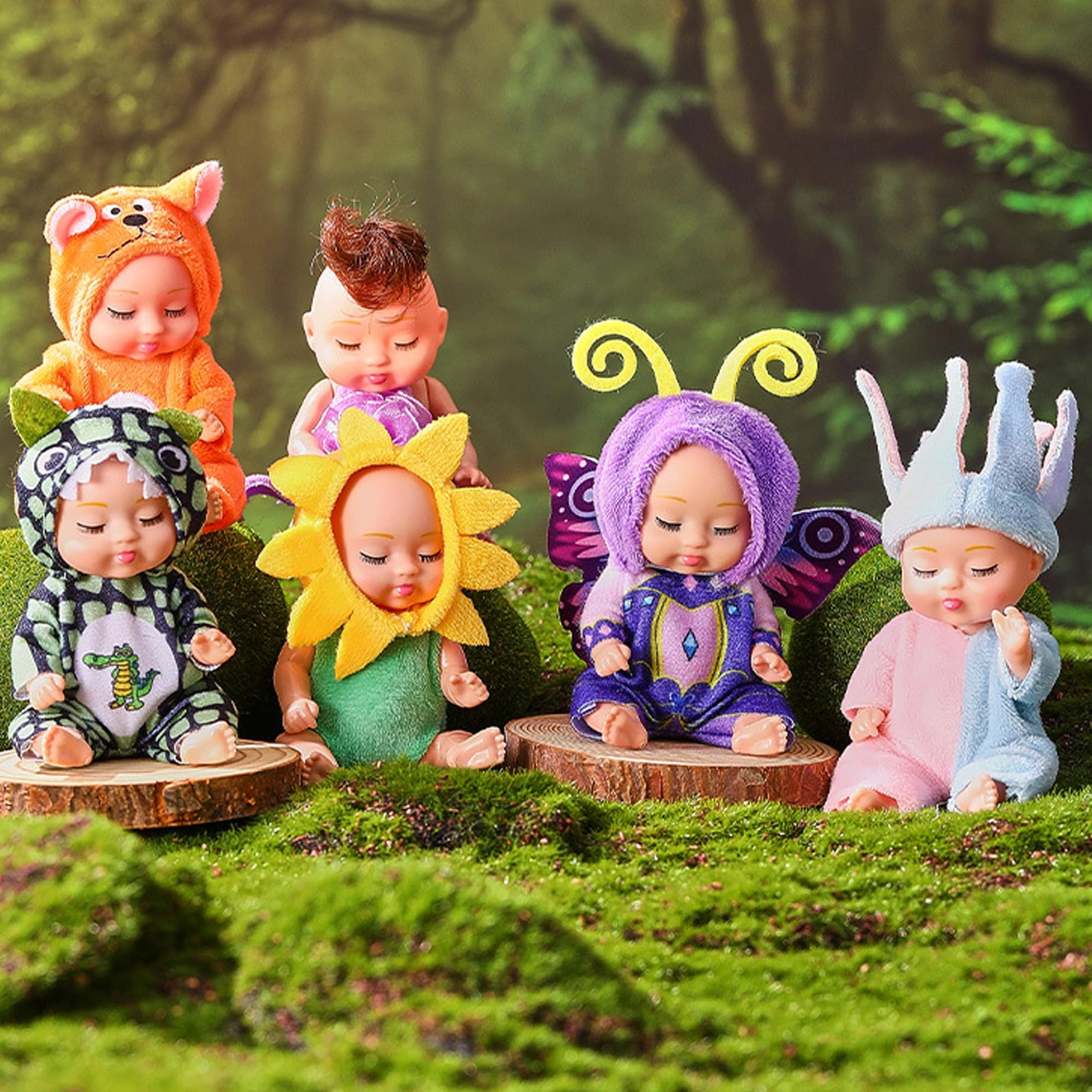 Reborn Mini Doll - 6 Pieces Forest Set