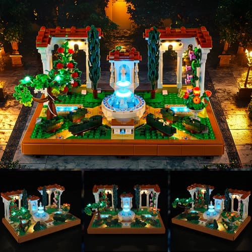 LED Light for LEGO ICONS Fountain Garden 10359