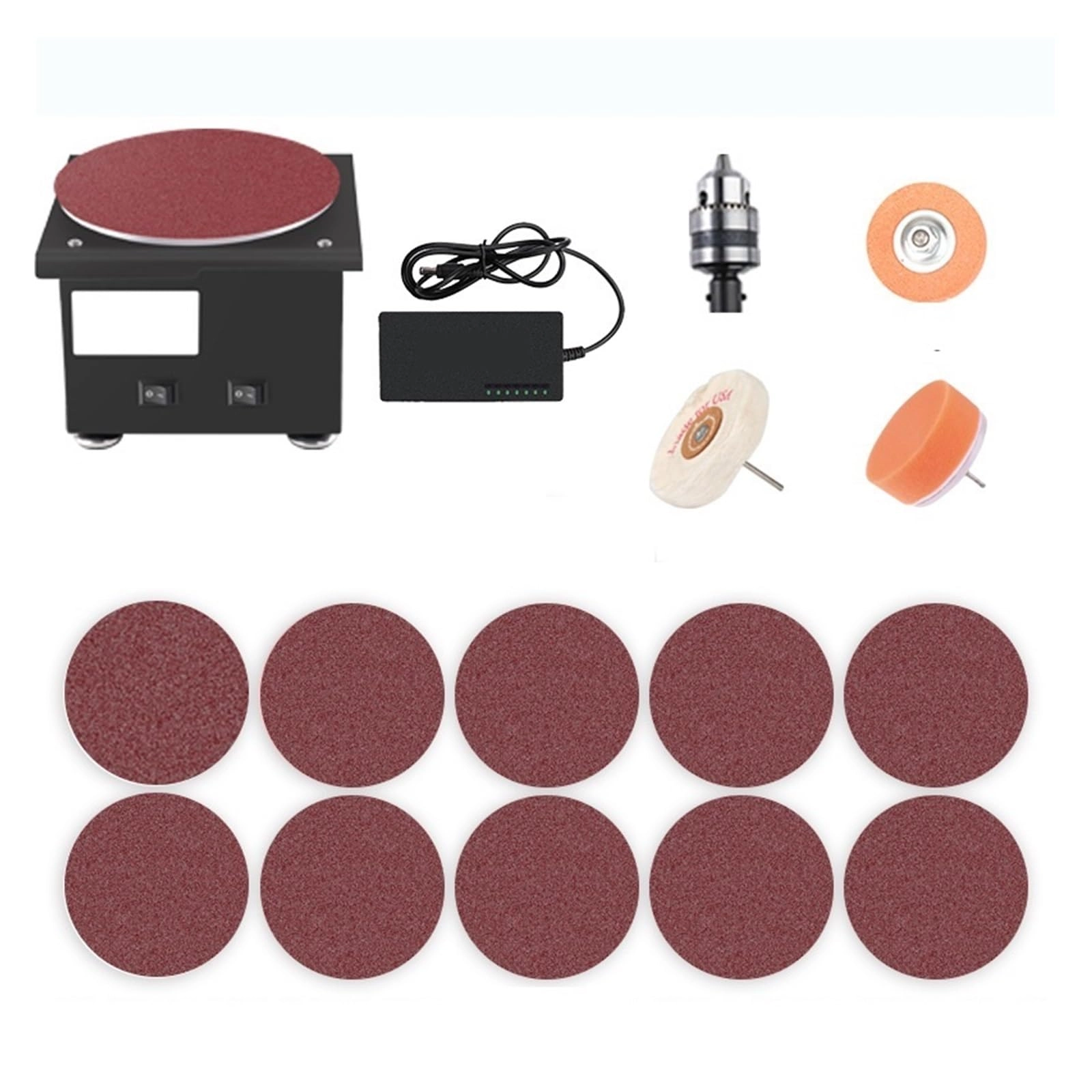 Mini Belt Sander - 7 Variable Speed 10 Sanding Belts