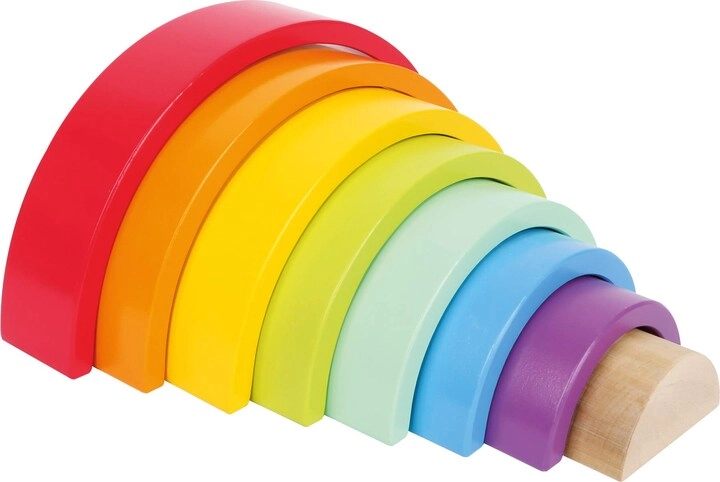 MZA STORES Wooden Rainbow Building Blocks with Ball Large - 12 months