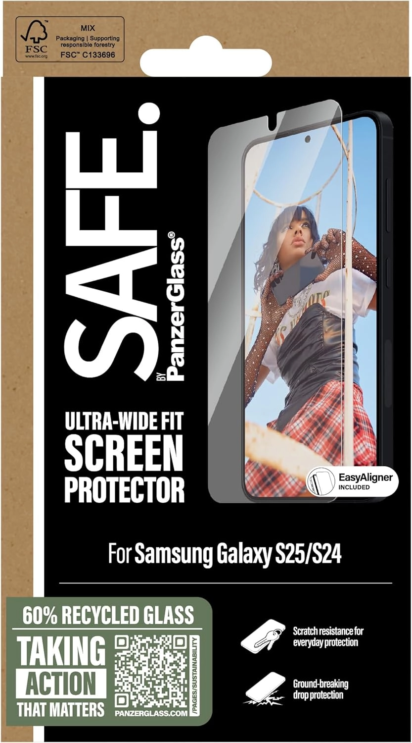 Clear Glass Screen Protector for Samsung Galaxy S25