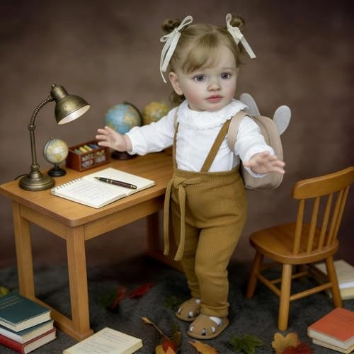 Pippa Reborn Baby Doll - 26 inch Cotton Vinyl Hand-rooted Curly Hair Ages 3+