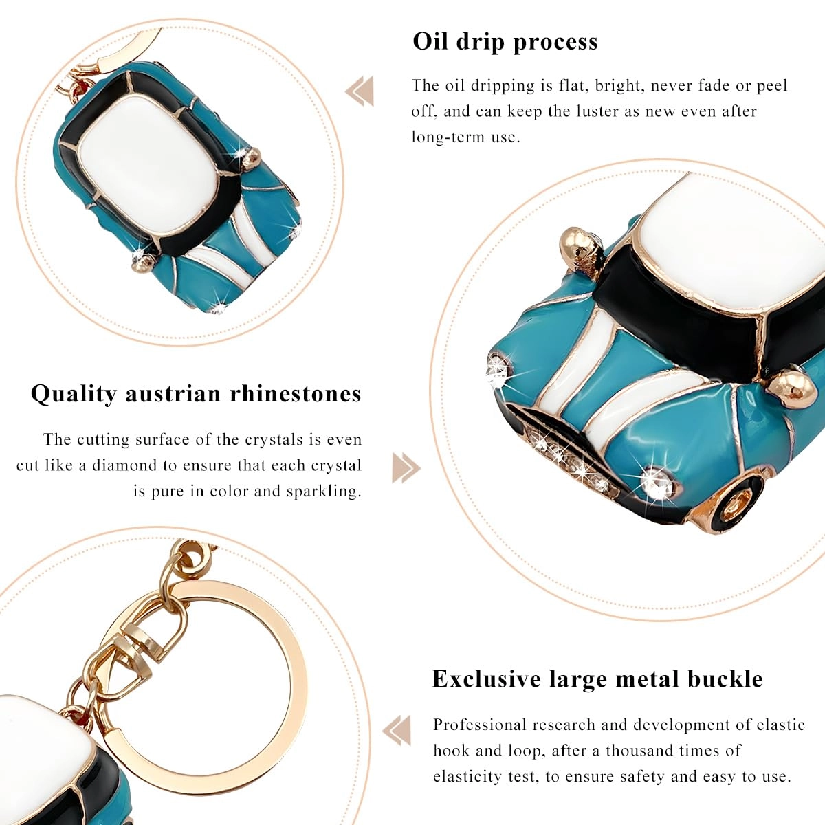 Car Model Rhinestone Keychain