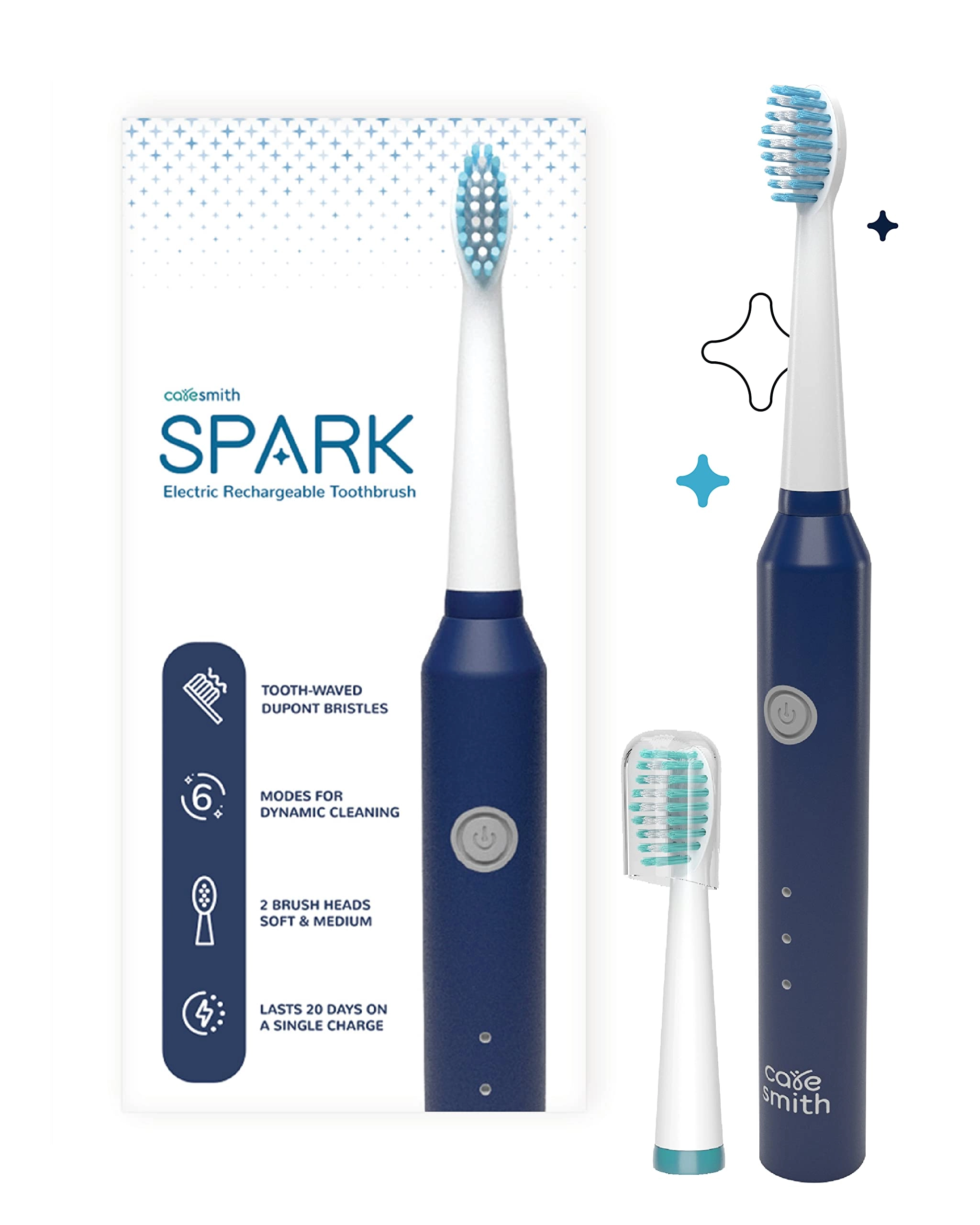 SPARK - Rechargeable 2 Brush Heads 5 Modes