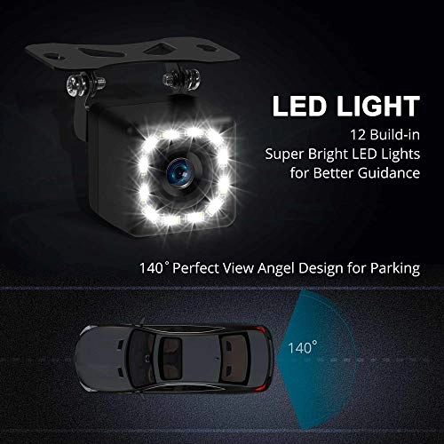 Car Backup Camera - 12 LED Night Vision
