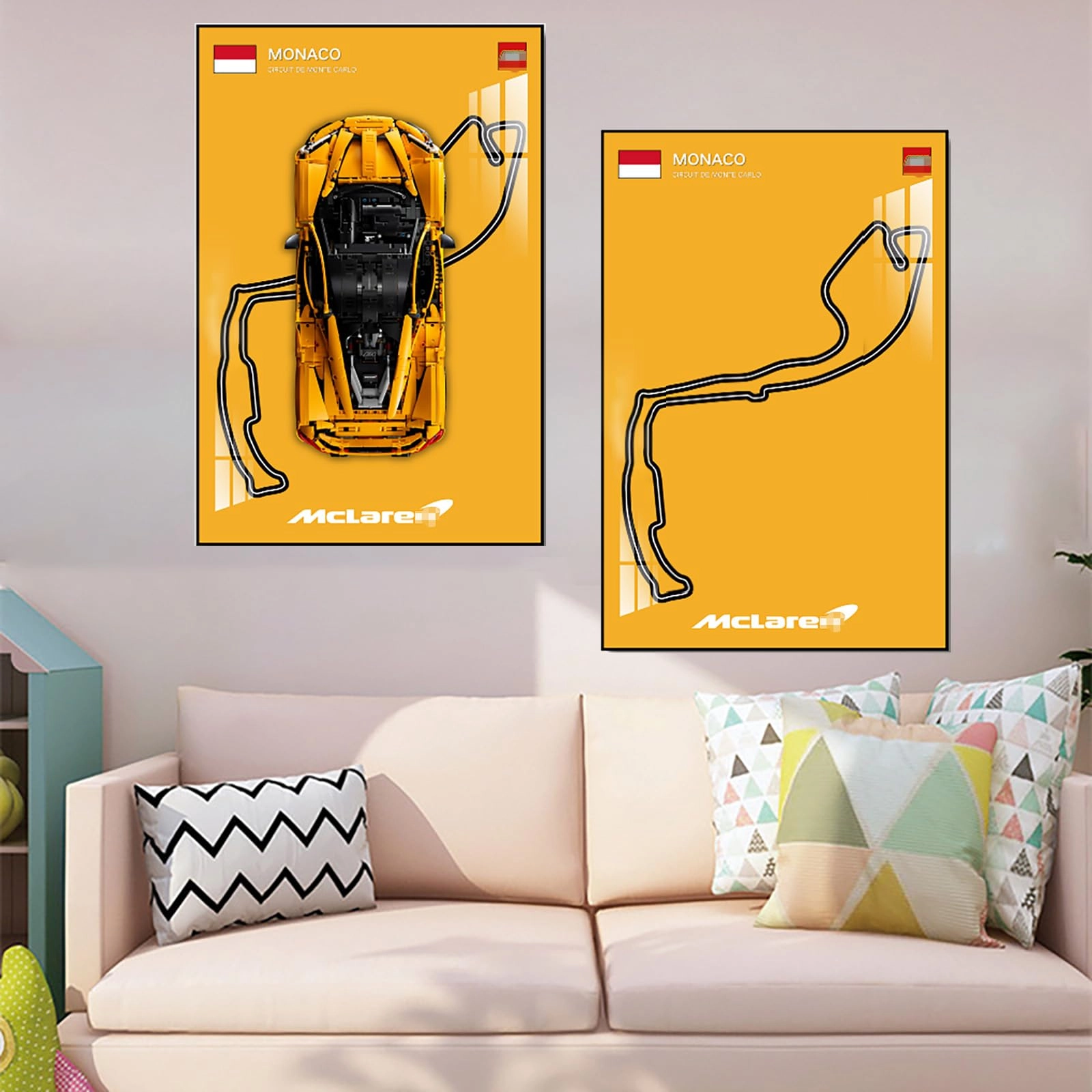 bodamaike McLaren P1 42172 - Display Wall Plate 50X80cm Monte Carlo Circuit in Monaco