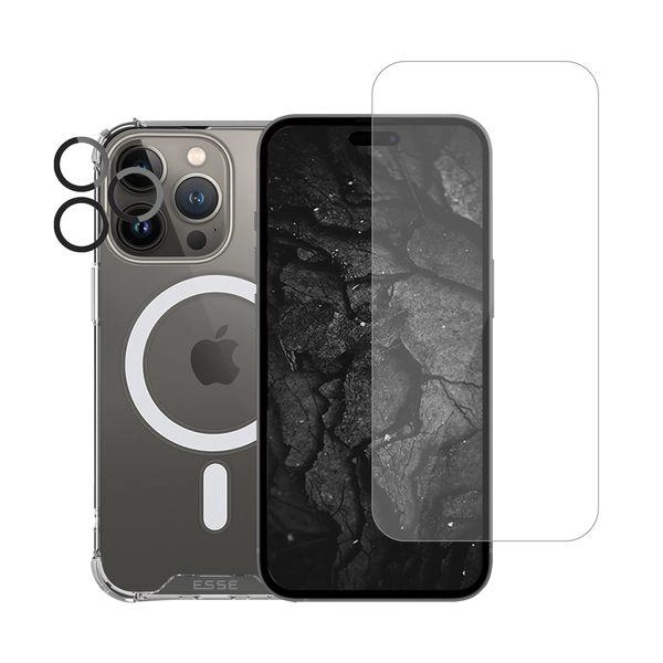 ESSE Tufskin 3 In1 Case + Tempered Glass + Lens Protector with MagSafe for Iphone 15 Pro Max - 6.7