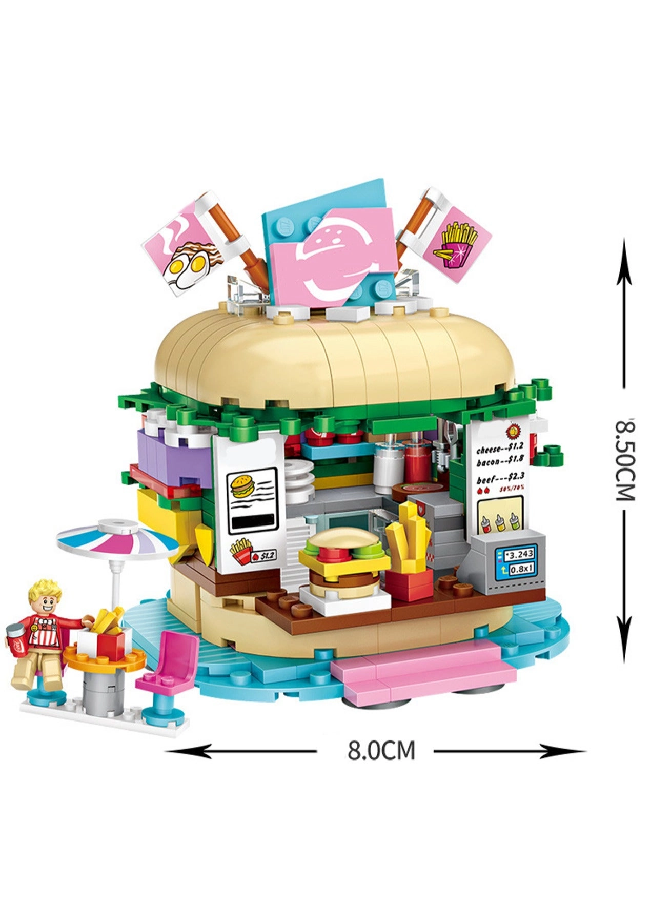 Hamburger House Model Set - Construction 443pcs