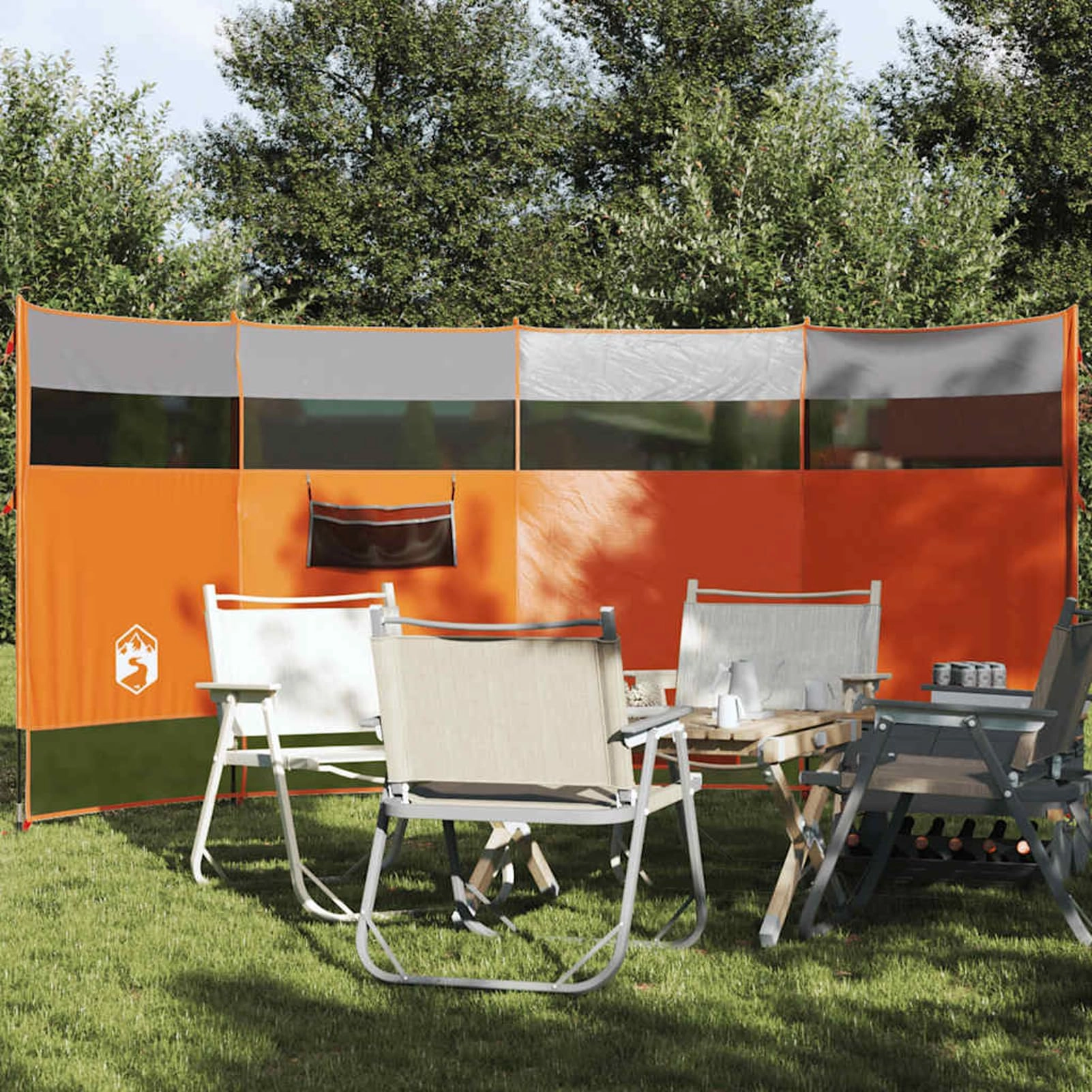gecheer Camping Windbreak - Mesh Window 366x152x152 cm