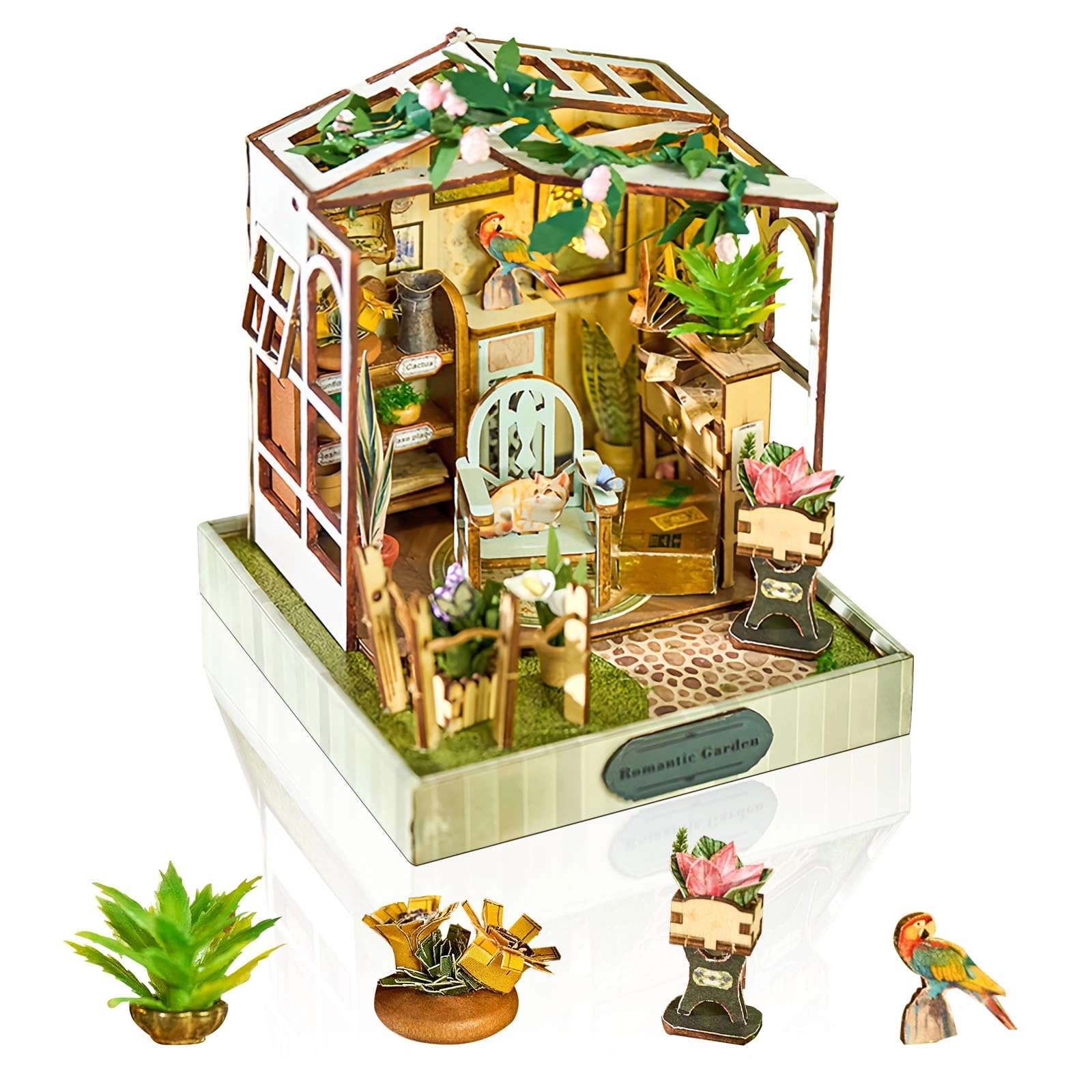 Cuteefun DIY Miniature Dollhouse Kit - Romantic garden