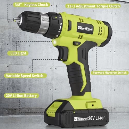 Cordless Drill - 20V 30 N.m