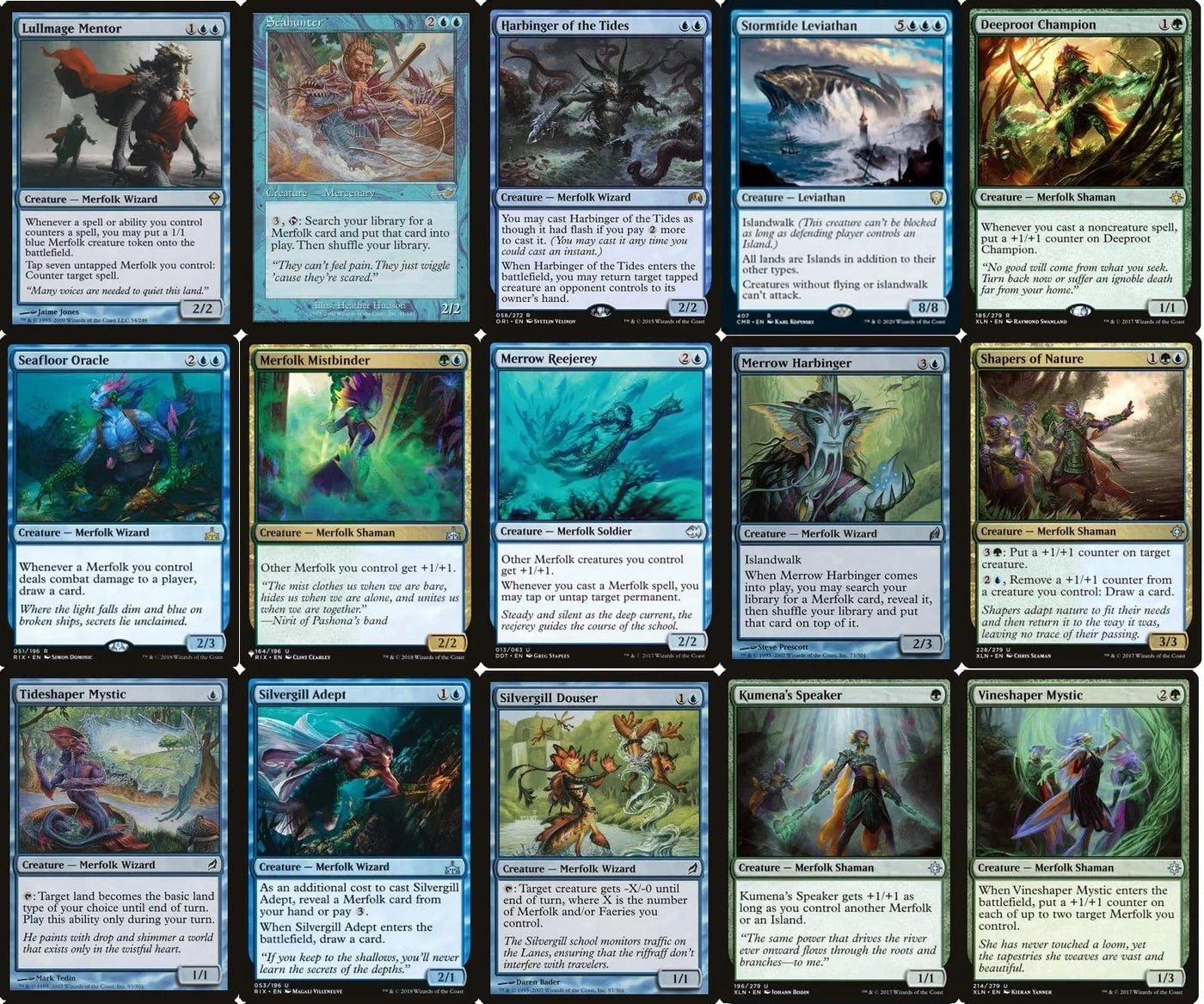 Commander Merfolk - 100 Card Elite Blue/Green