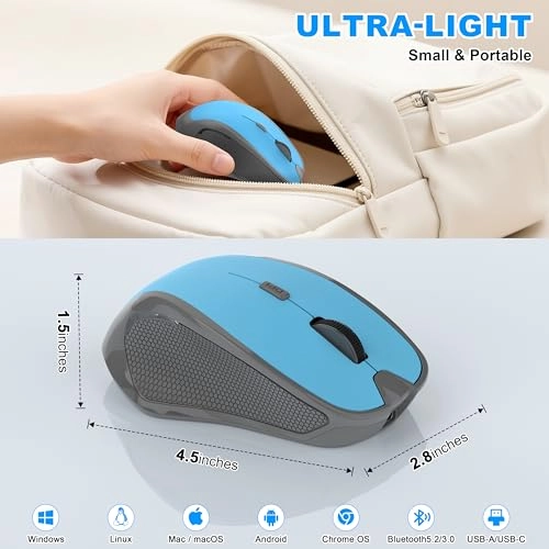 Rechargeable Silent Slim Mouse - Bluetooth