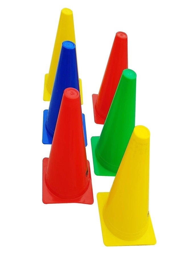 DULTER Premium Sports Goods Plastic Cones - Pack of 20 6inch Colourful