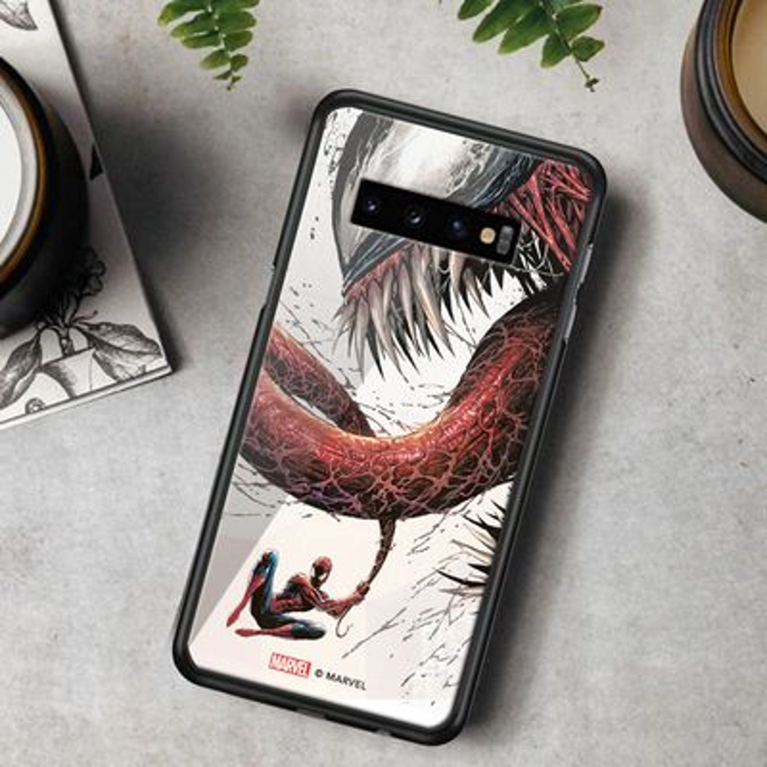 Spiderman And Venom Back Case for Galaxy S10 Plus