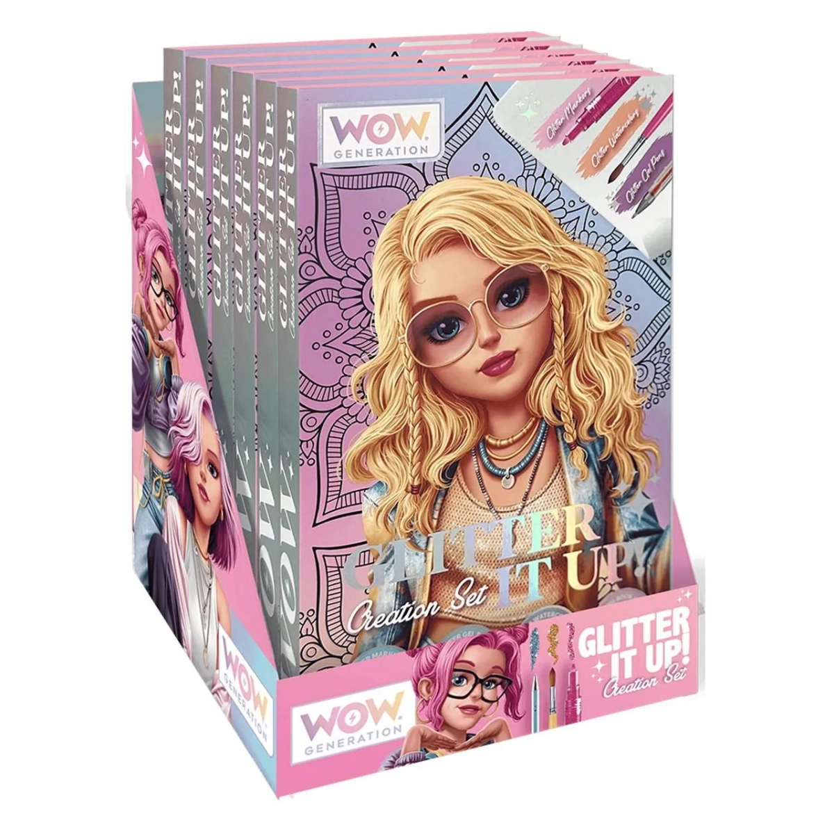 Mandala Art Kit - 40 sheets 5 glitter markers 5 glitter gel pens 10 glitter watercolors