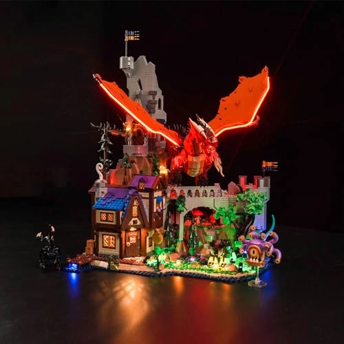 LED Light Set - Compatible with 21348 Dungeons & Dragons: Red Dragon's Tale 5V