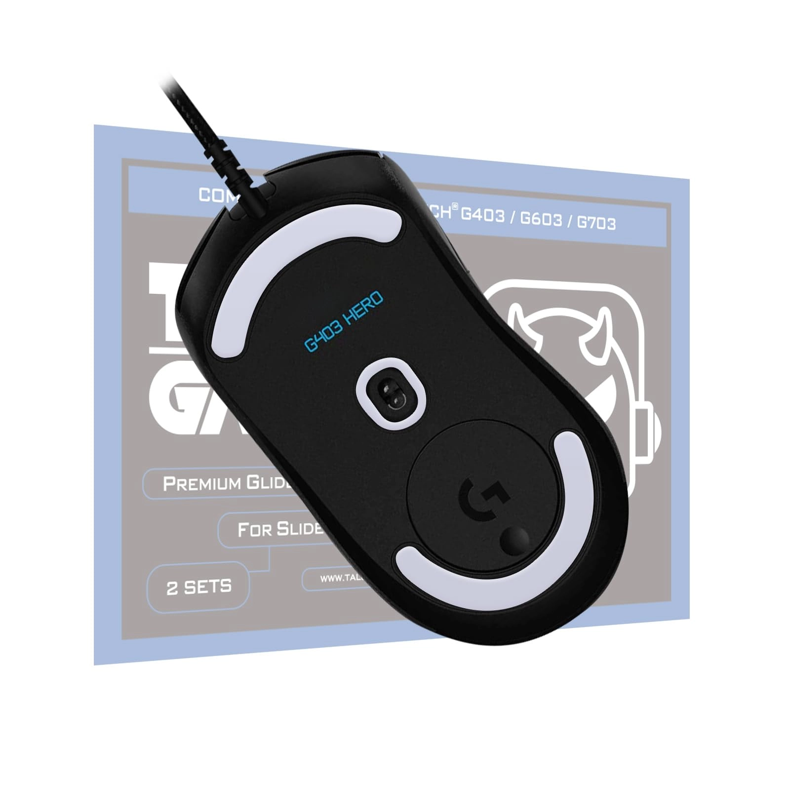 Mouse Feet Skates - Compatible with G403 / G603 / G703 0.8mm Pure PTFE