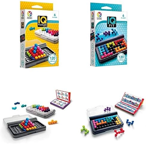 SmartGames IQ Puzzler Pro 3D Puzzle - 120 challenges + IQ Fit 3D Puzzle - 120 challenges