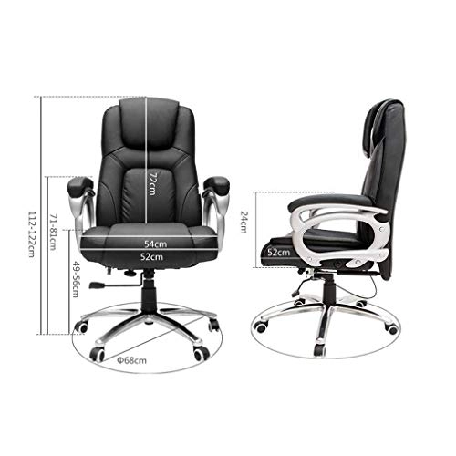 Desk Chair - PU Leather Brown High Back