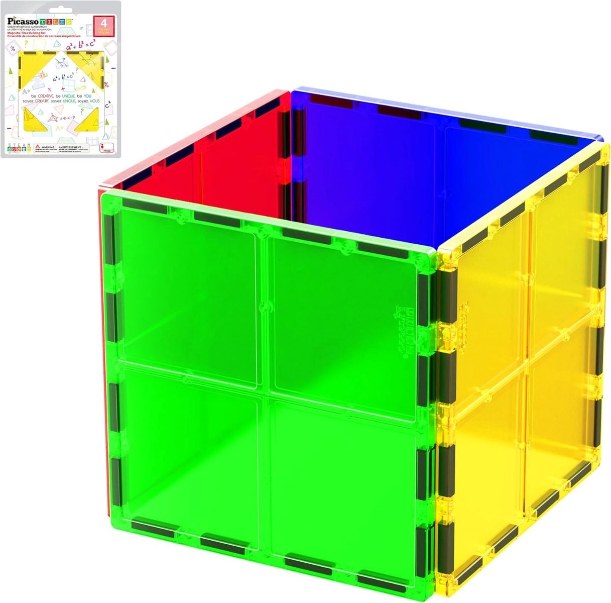 Picasso Magnetic Tiles Large Square Expansion Pack - 4 pcs