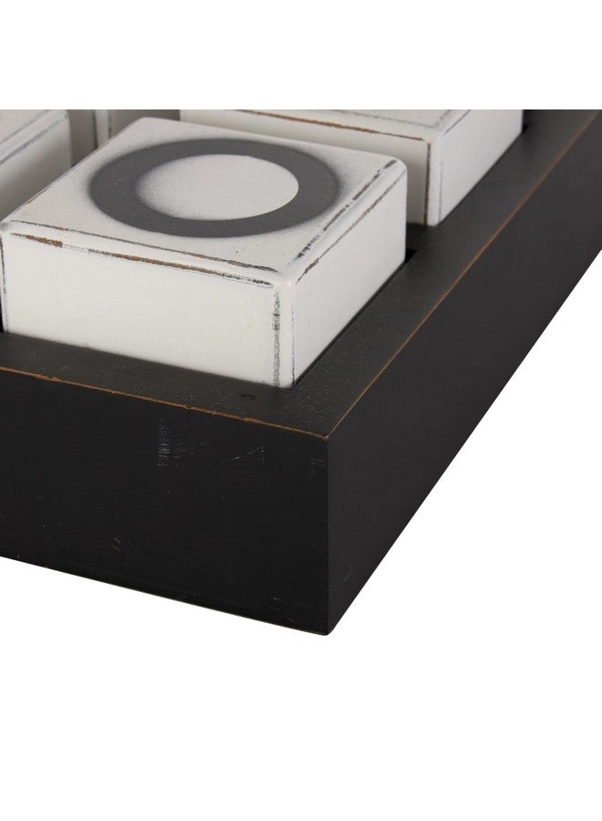 Tic Tac Toe Game Set - White Block Pieces 14" x 14" x 4"