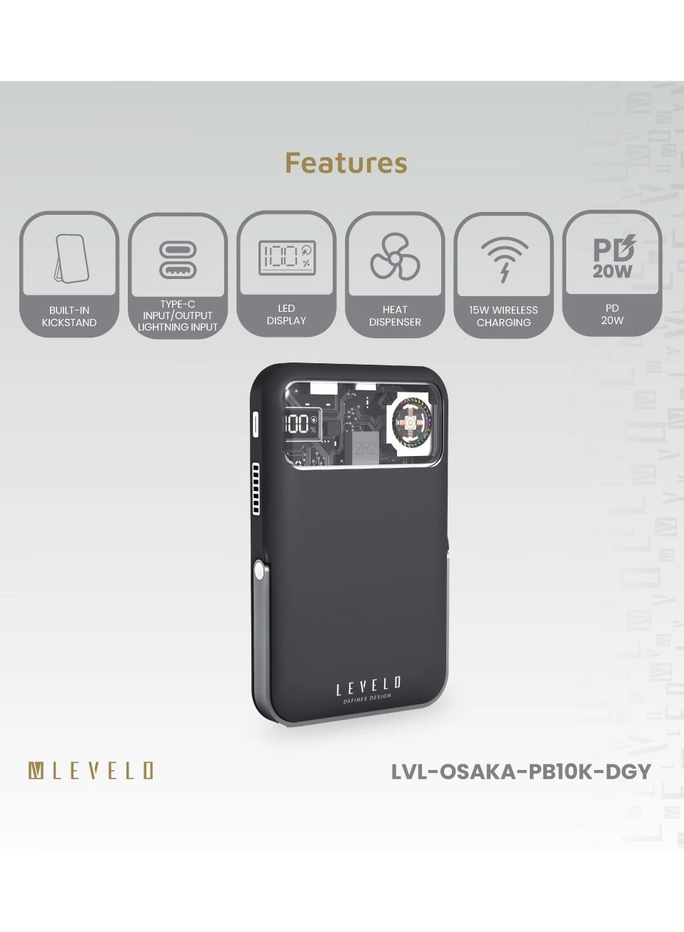 Osaka - 10,000mAh 20W Wireless