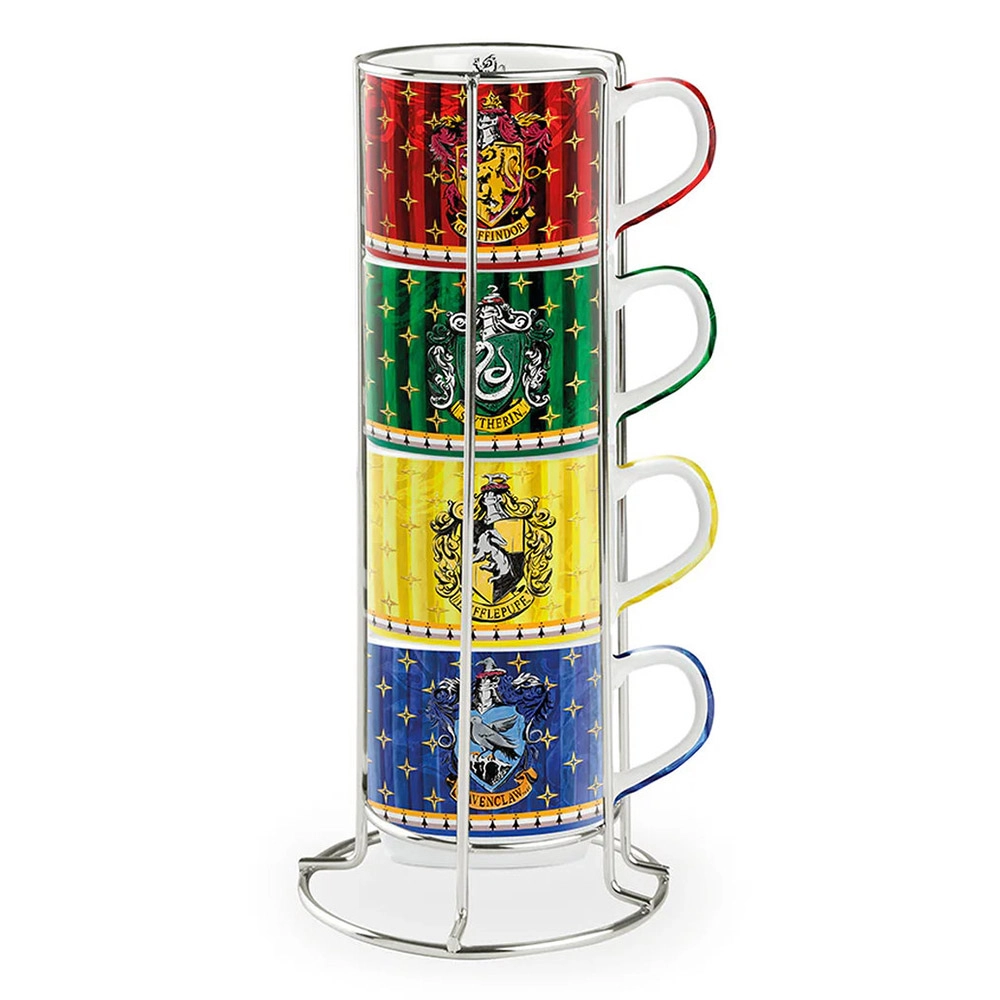 EGAN Harry Potter Coffee Cup - 4 pcs - 100 ml + Metalrack - Stackable