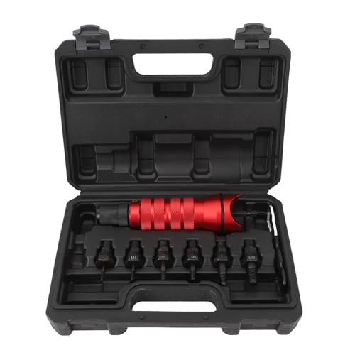 Rivet Nut Drill Adapter Kit - 6 Interchangeable Heads 150 Nuts 18V-24V