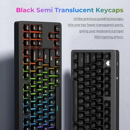 XVX - Shine Through Black Semi Translucent Double Shot PBT