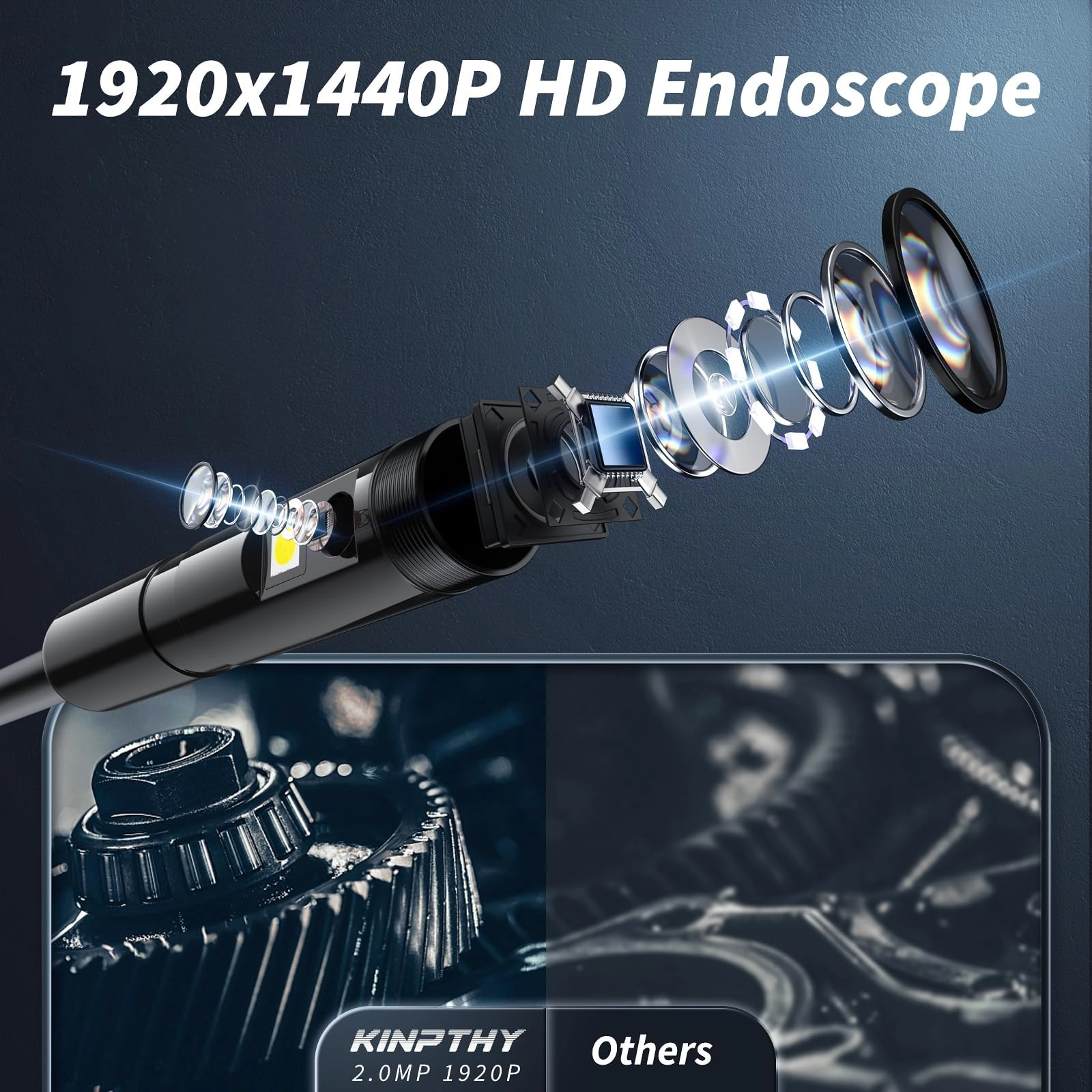 Borescope - Dual Lens 5-inch IPS LCD 16.5ft