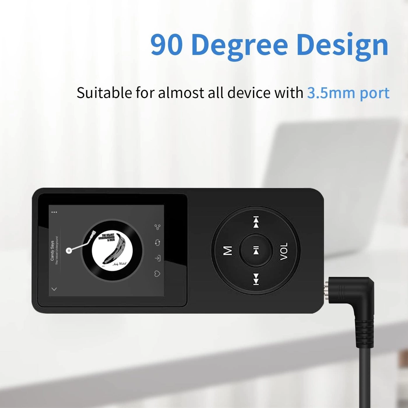 Right Angled 90 Degree 3-Pole 3.5mm DC Male AUX Audio Jack to Mini USB Male Microphone Adapter Cable - 0.3m