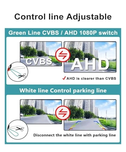 Intelligent Dynamic Trajectory Car Rear View Camera - Night Vision Wire 4K AHD 1080P