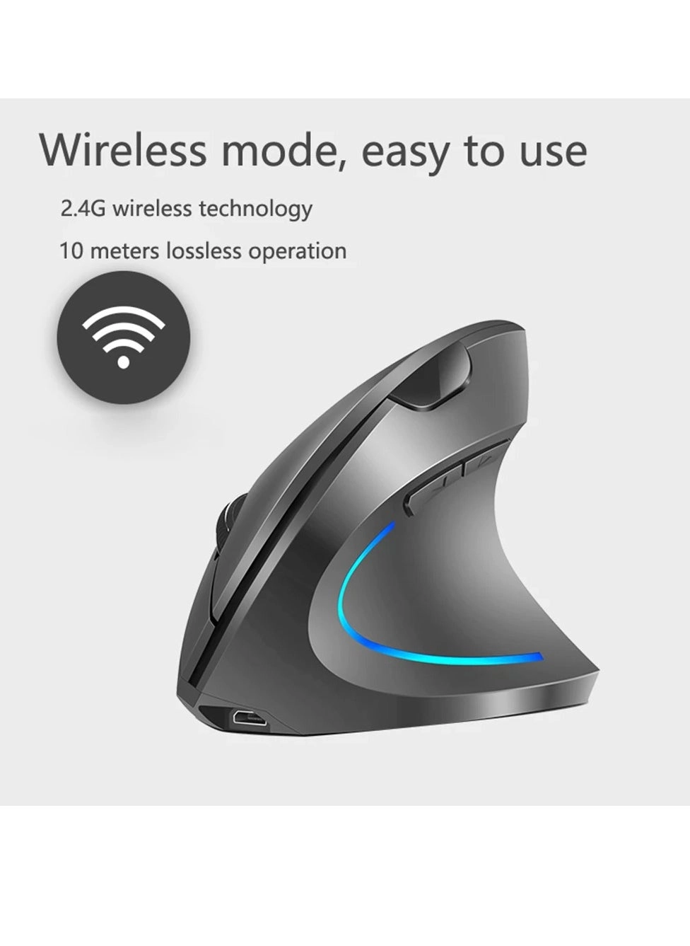 Vertical Ergonomic Mouse - Wireless